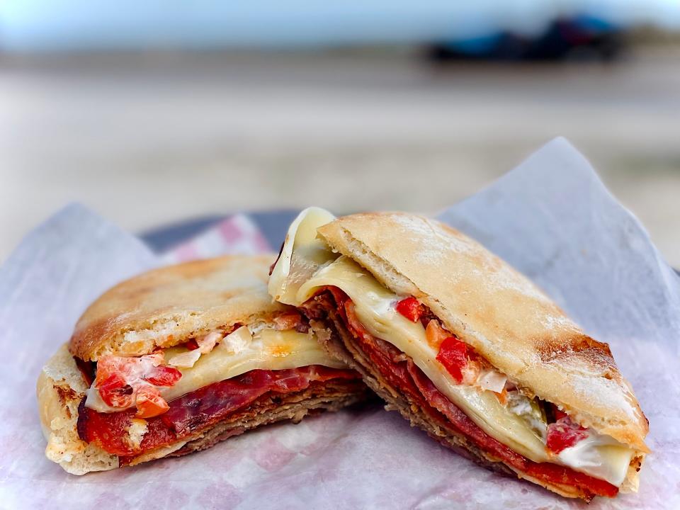 The Atomic Beach Bash sandwich from Beach Belly Bob's Sandwich Shop in Flagler Beach.