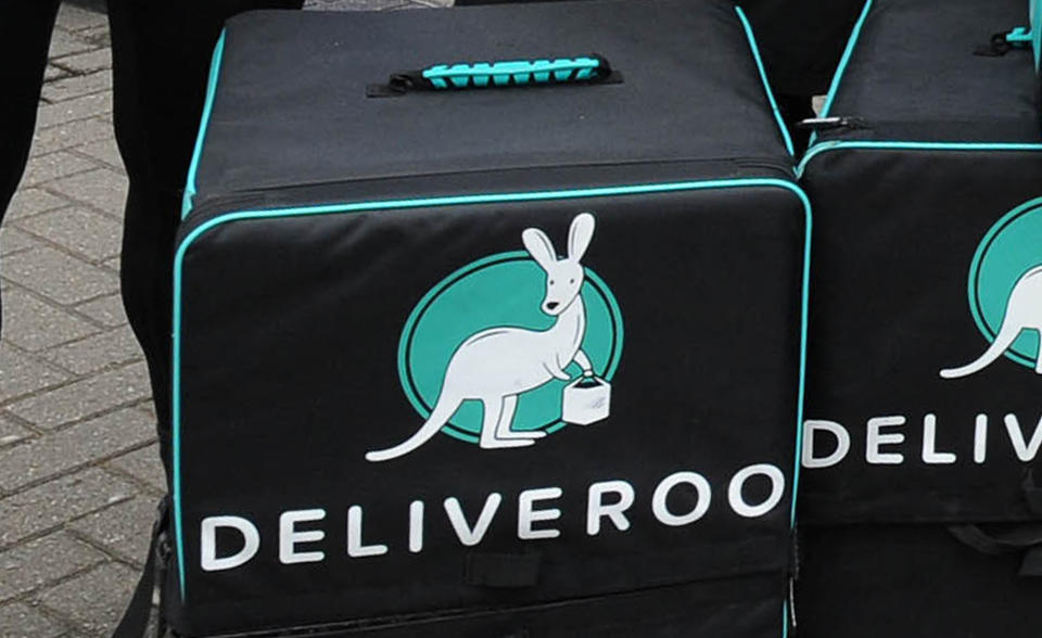 Deliveroo courier bags. Photo: Rui Vieira/PA Wire/PA Images