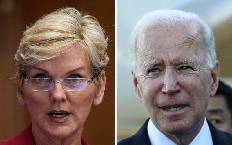 Energy Secretary Jennifer Granholm and President Joe Biden