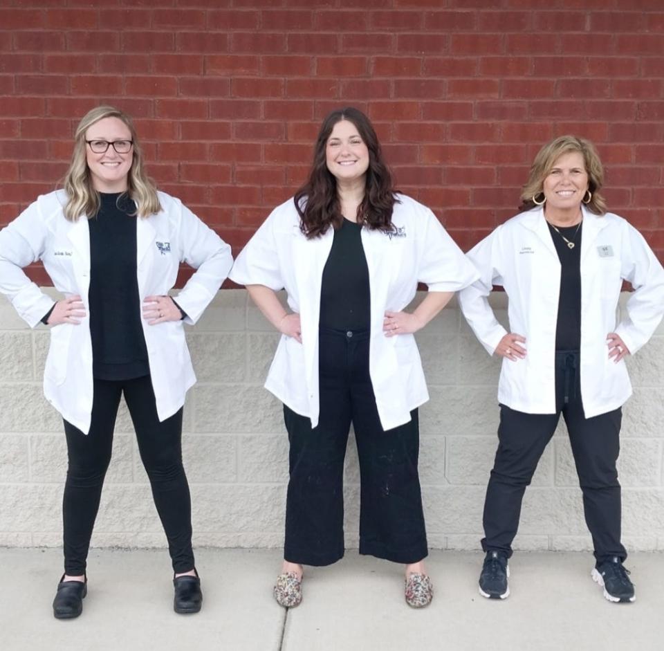 Gibbs Pharmacy pharmacists left-to-right: Hannah Markum, Alyssa Mack, Linda Durham Ricketts.