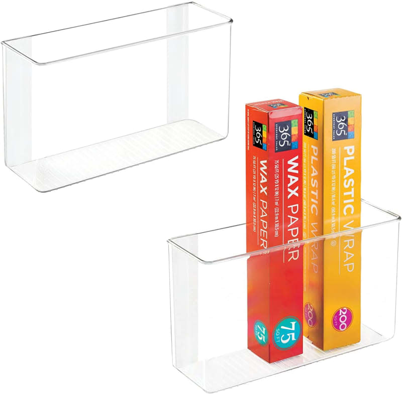 mDesign Plastic Adhesive Mount Storage Organizer Container (Pack of 2)