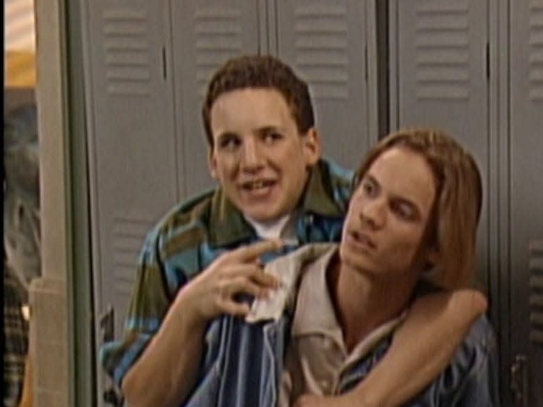 Ben Savage and Shane West on season three of "Boy Meets World."