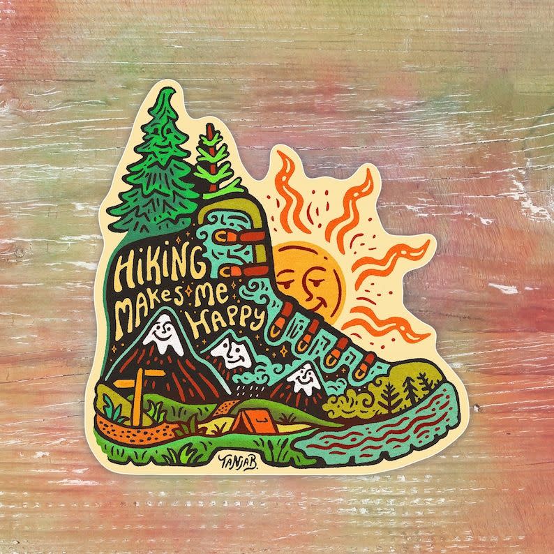 40) Hiking Sticker