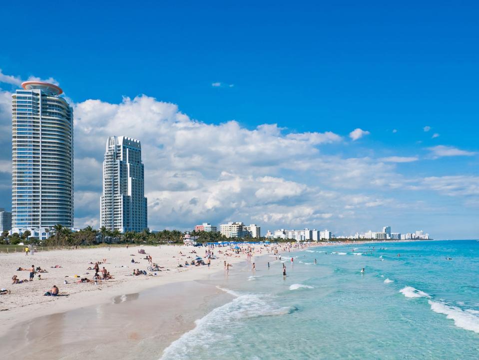 Miami Beach Florida beach white sand ocean