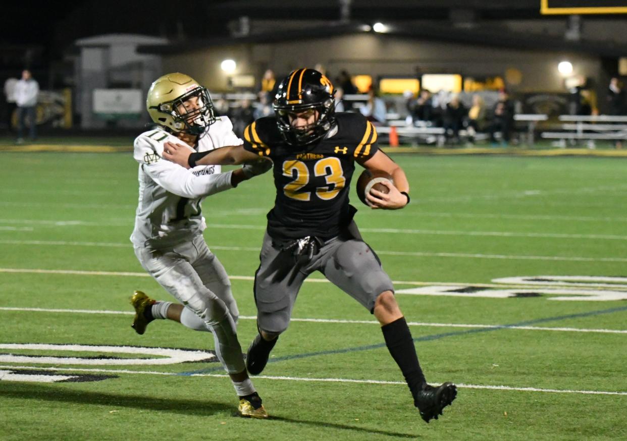 Newbury Park's Nolan Story tries will play for the East team in the Ventura County All-Star Football Game on Saturday at Ventura College.