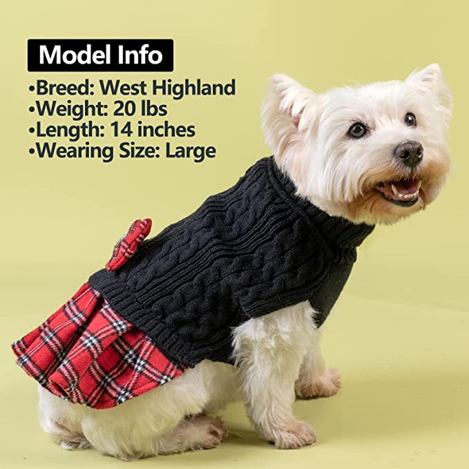 dog sweater dress, small dog sweater