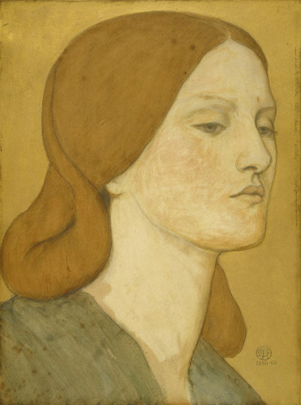  ‘As she fills his dream’: Elizabeth Siddal (1850-65) by Dante G Rossetti - Bridgeman Images