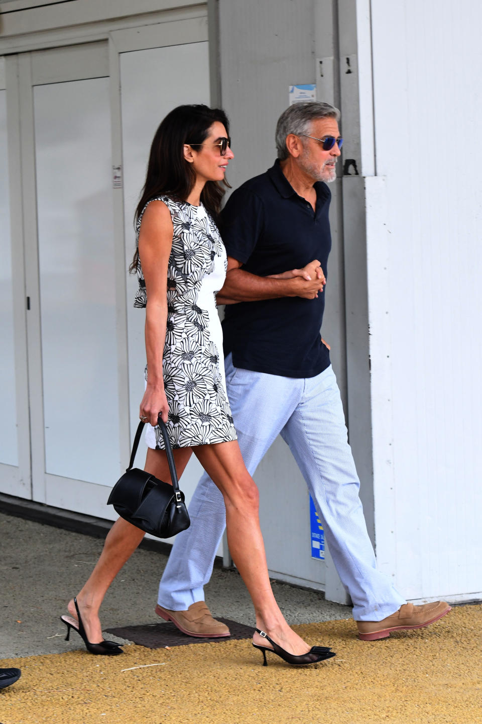 Amal and George Clooney arriving in Venice