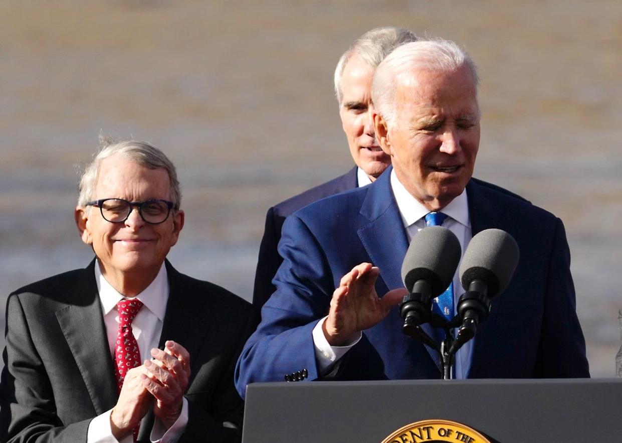 Ohio Gov. Mike DeWine and President Joe Biden