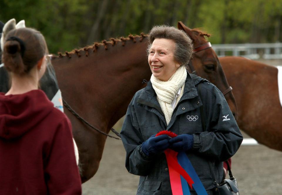 Princess Anne is currently in hospital after being kicked by a horse (AP)