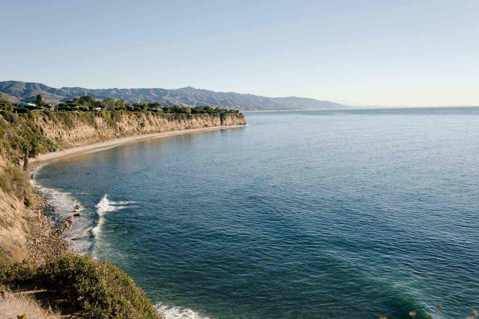 <p>Carmen Chan</p> The headlands of Point Dume, a popular spot for surfing and swimming.