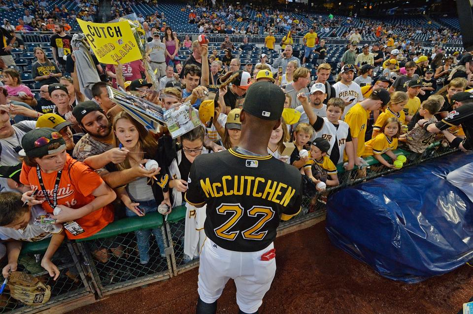 Andrew McCutchen used his non-baseball talents to cheer up a kid who had been diagnosed with cancer. (Getty Images)