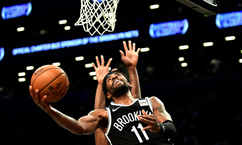 Kyrie Irving in his first regular season game in Brooklyn.