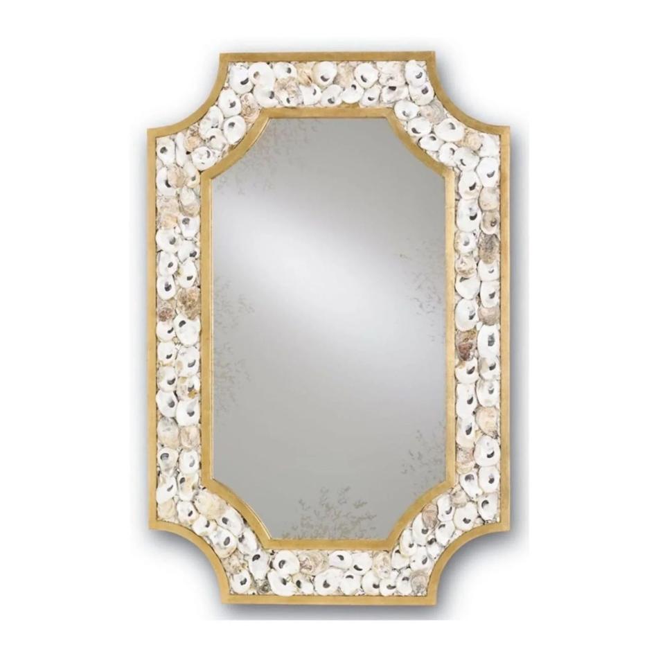 <p><a href="https://go.redirectingat.com?id=74968X1596630&url=https%3A%2F%2Fwww.wellappointedhouse.com%2Fproducts%2Fcoastal-rectangular-mirror-with-scalloped-oyster-shell-frame%3F_pos%3D6%26_sid%3D75cb49e41%26_ss%3Dr&sref=https%3A%2F%2F" rel="nofollow noopener" target="_blank" data-ylk="slk:Shop Now;elm:context_link;itc:0;sec:content-canvas" class="link ">Shop Now</a></p><p>Mirror with Oyster-Shell Frame</p><p>wellappointedhouse.com</p><p>$1200.00</p>