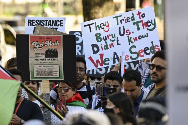 People gather in Washington, D.C., on Oct. 28. 