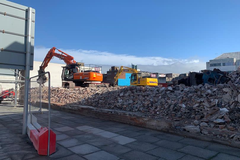 Demolition underway at Colin Campbell Court -Credit:Elliot Ball