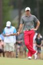 Rory McIlroy watches on the 6th hole during the first round of the 2014 U.S. Open golf tournament at Pinehurst Resort Country Club - #2 Course. Jason Getz-USA TODAY Sports