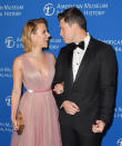 <p>Johansson was pretty in pink alongside her tux-clad date at the November 2018 Museum Gala at the American Museum of Natural History in N.Y.C. </p>