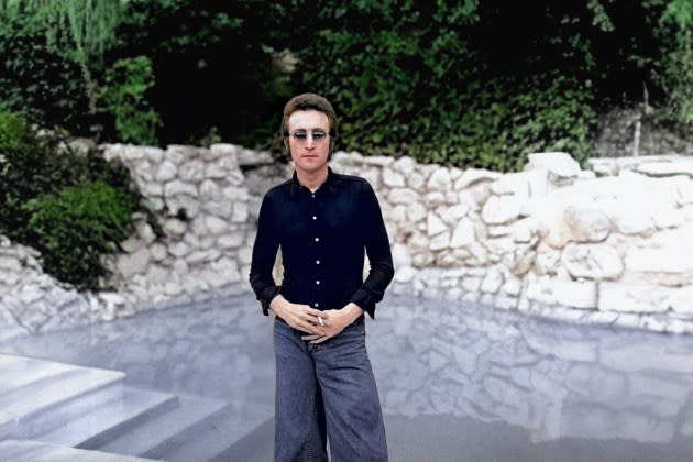 John Lennon at Lou Adler's house, 1973 - Credit: Yoko Ono*