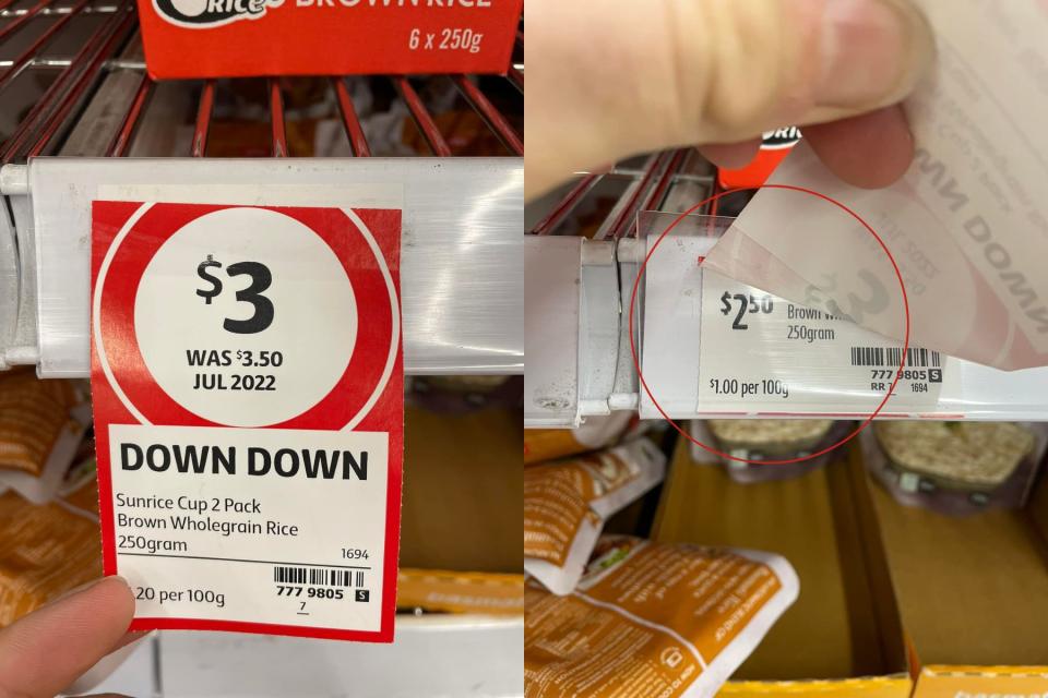 Coles customer exposes price error on price tag