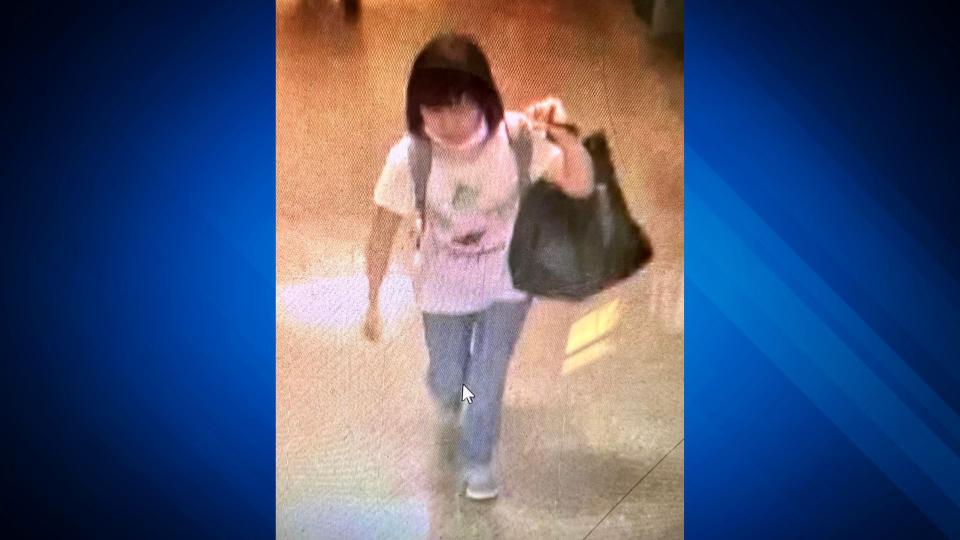 Angela Zhou, 13, was last seen with gray/blue pants, a white t-shirt and white mask. Police say she was carrying a light-colored backpack and black tote back.