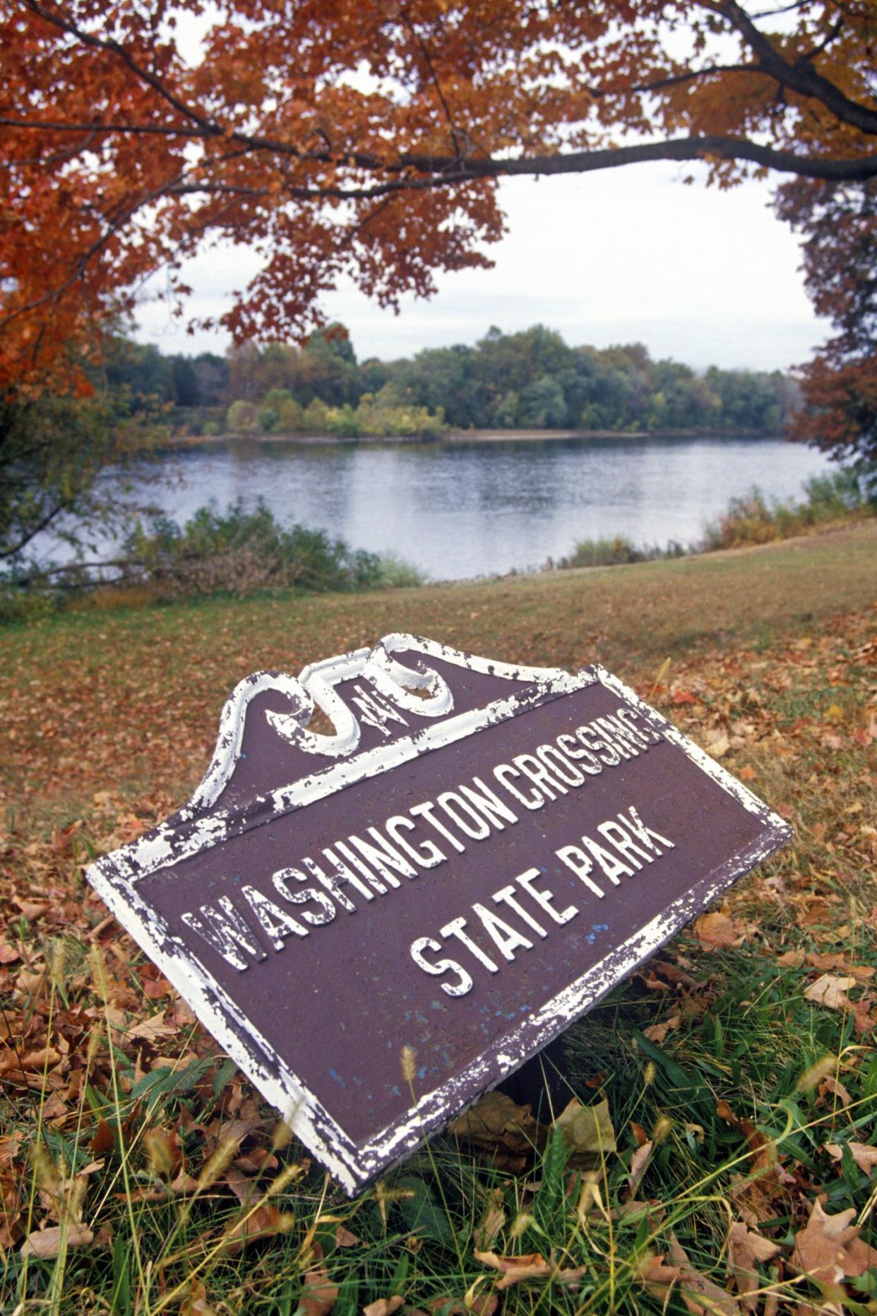 washington crossing state park sign