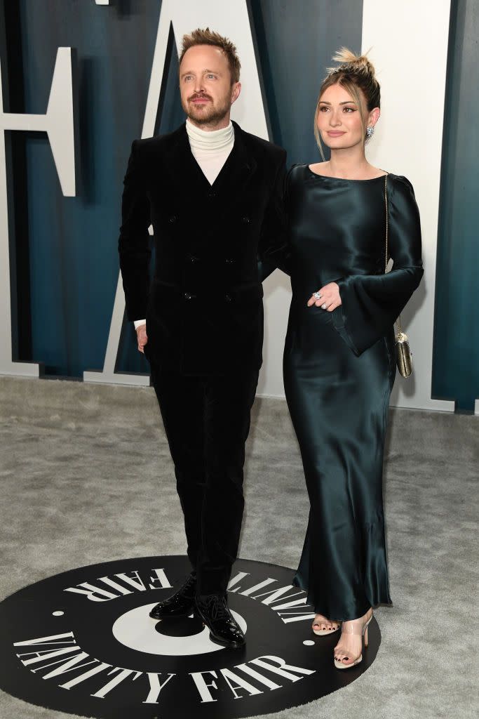 <p>The Breaking Bad actor and his wife Lauren were the definition of chic really, and we'd like both these outfits.</p>