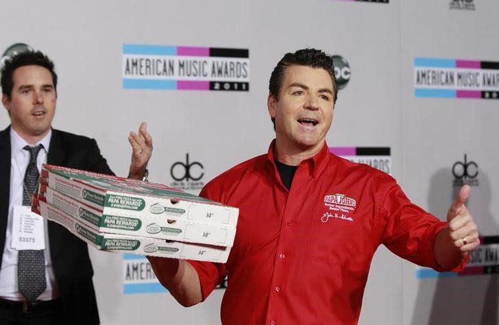 John Schnatter, CEO of Papa John’s, at the 2011 American Music Awards. (Reuters)