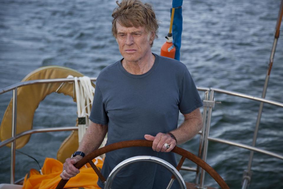 This photo released by Roadside Attractions shows Robert Redford starring in J.C. Chandor's "All Is Lost." (AP Photo/Roadside Attractions, Daniel Daza)