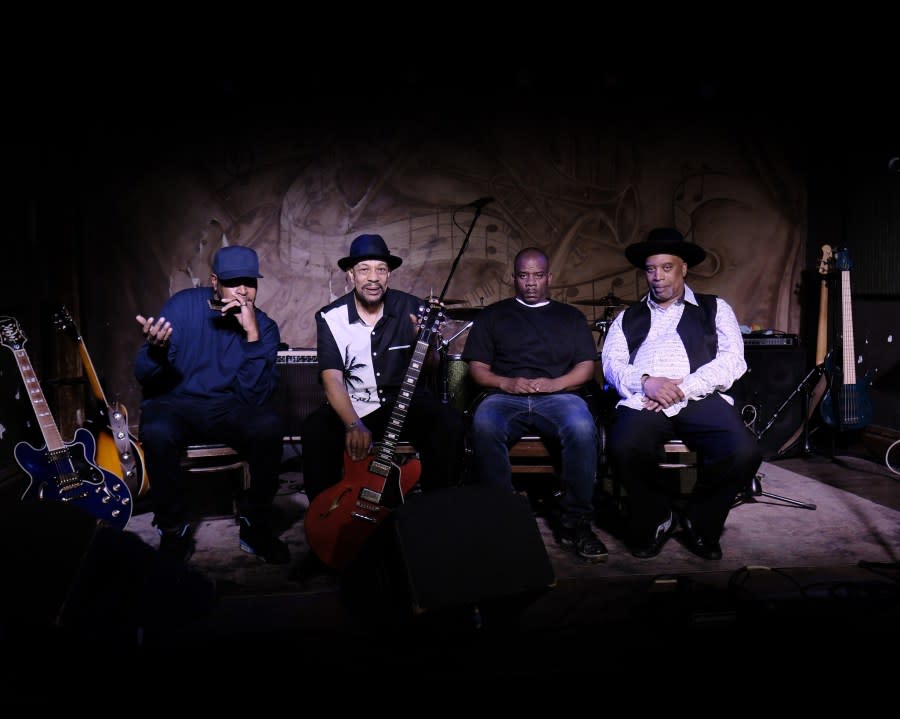 John Primer, second from left, and his Real Deal Blues Band, will play the Redstone Room in Davenport on May 17, 2024.