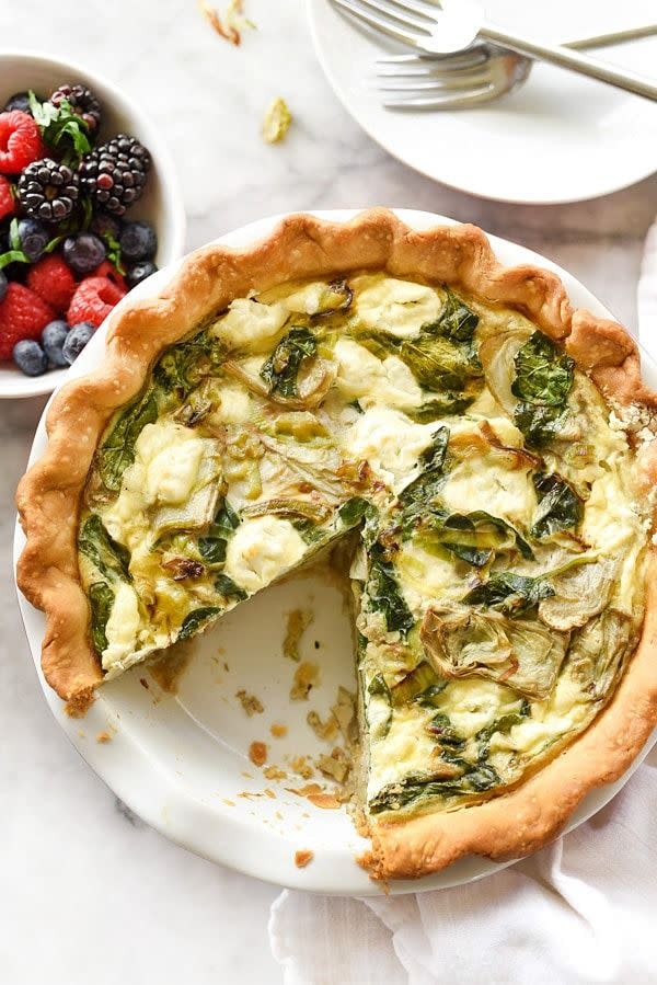 quiche recipes artichoke spinach goat cheese quiche