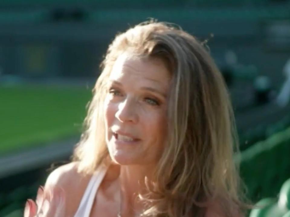 Annabel Croft at Wimbledon (BBC)