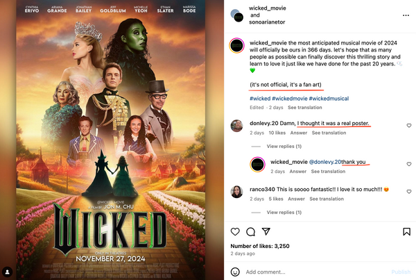 Is This an Official Movie Poster for the Film 'Wicked'?