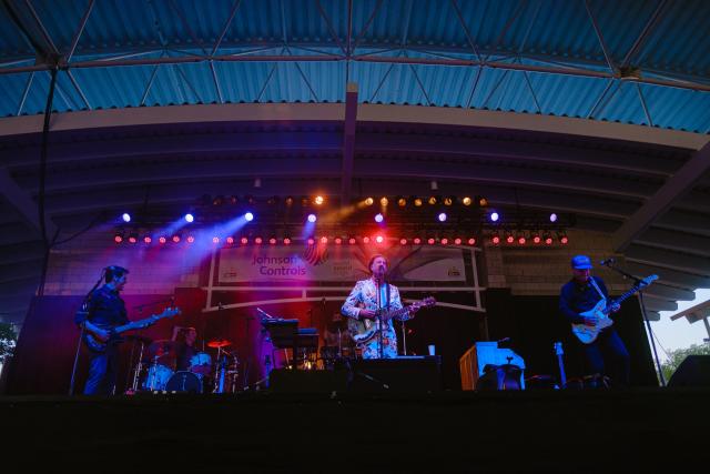 Guster headlines Summerfest's Johnson Controls World Sound Stage on July 9, 2022. Featuring national and local bands, the stage is being rebranded the Sound Waves Stage and will feature local DJs. Johnson Controls is no longer a sponsor of the stage.