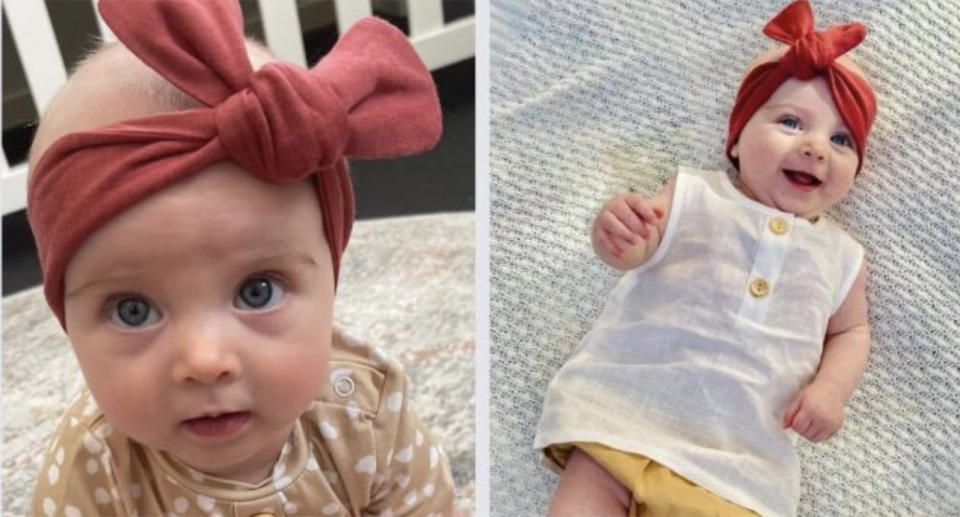 Baby Mia shown in two photos. Source: GoFundMe