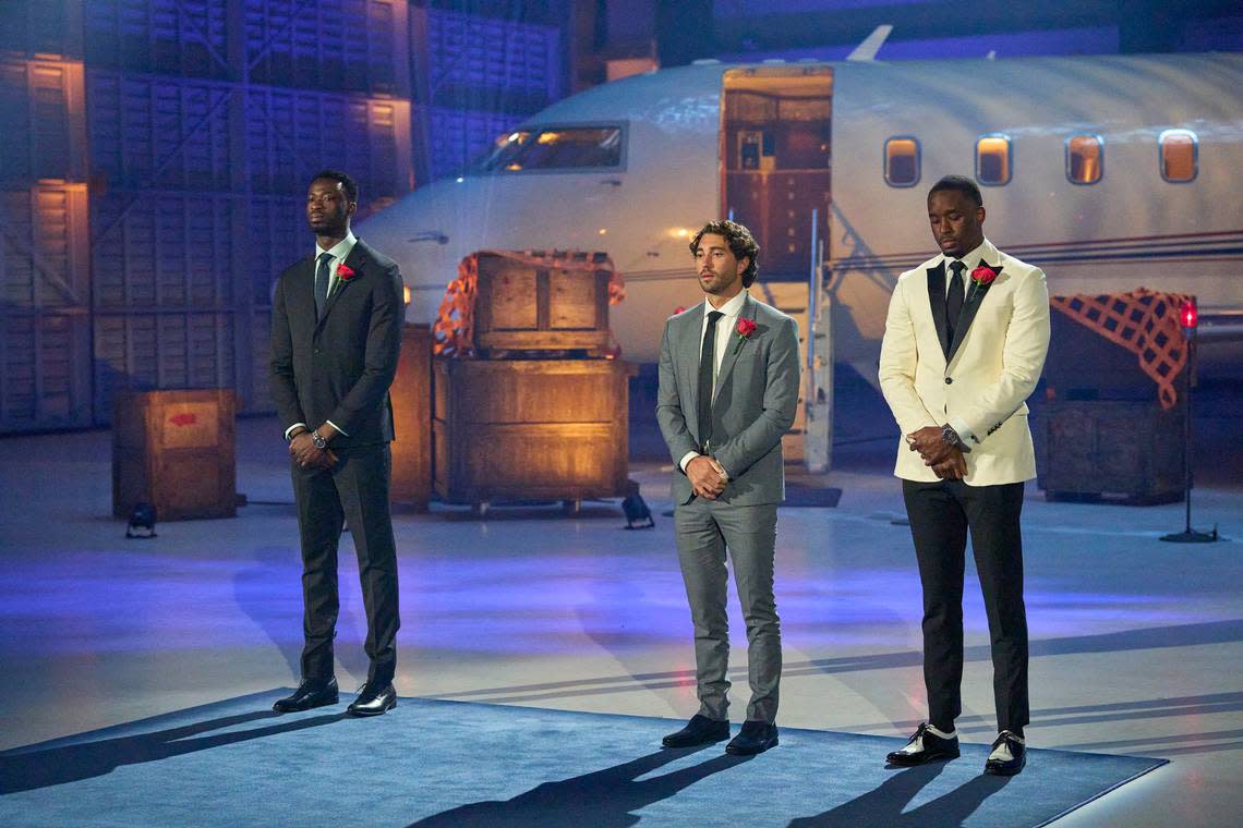 Dotun, Joey and Xavier Bonner on “The Bachelorette” on ABC.