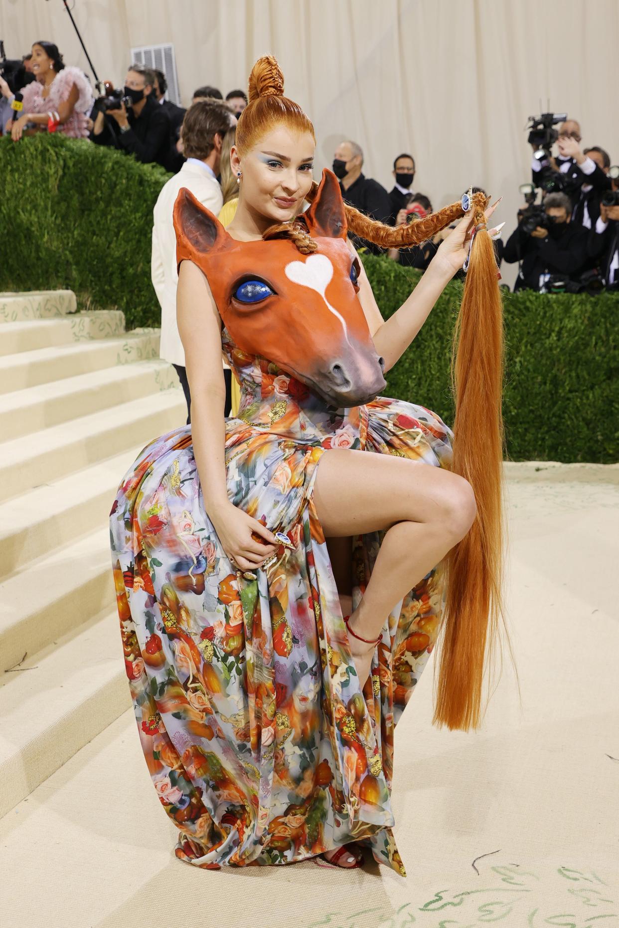 Kim Petras attends The 2021 Met Gala Celebrating In America: A Lexicon Of Fashion at Metropolitan Museum of Art on Sept. 13, 2021 in New York.