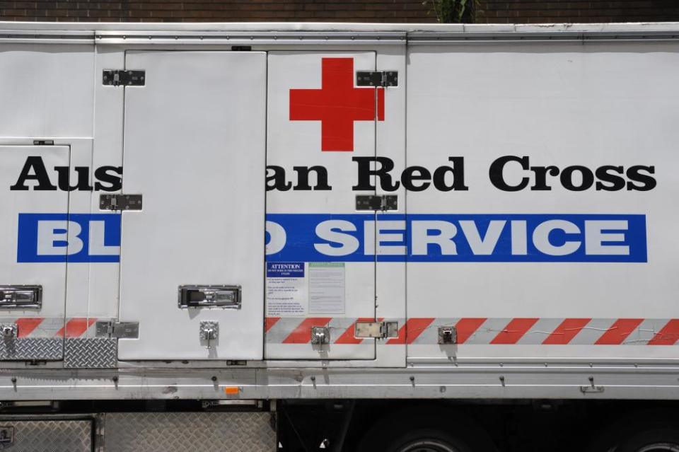 Red Cross Lifeblood truck