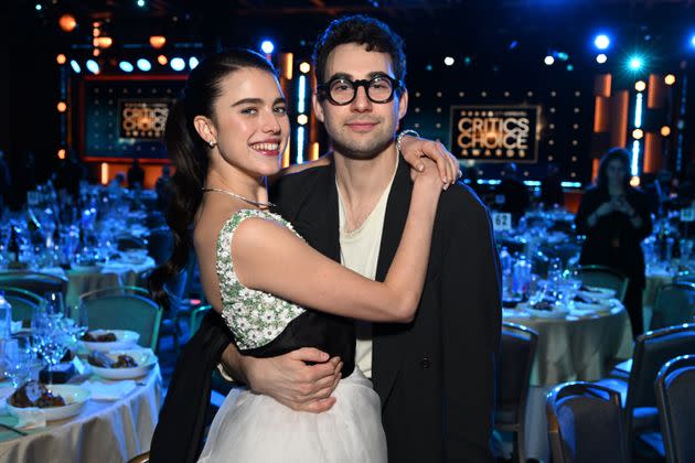 Margaret Qualley and Jack Antonoff at the Critics' Choice Awards in March. (Photo: Michael Kovac via Getty Images)