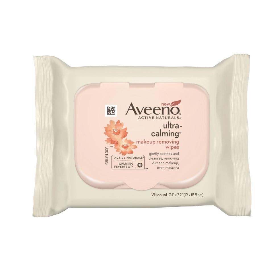 Aveeno Ultra-Calming Makeup Removing Wipes, $8