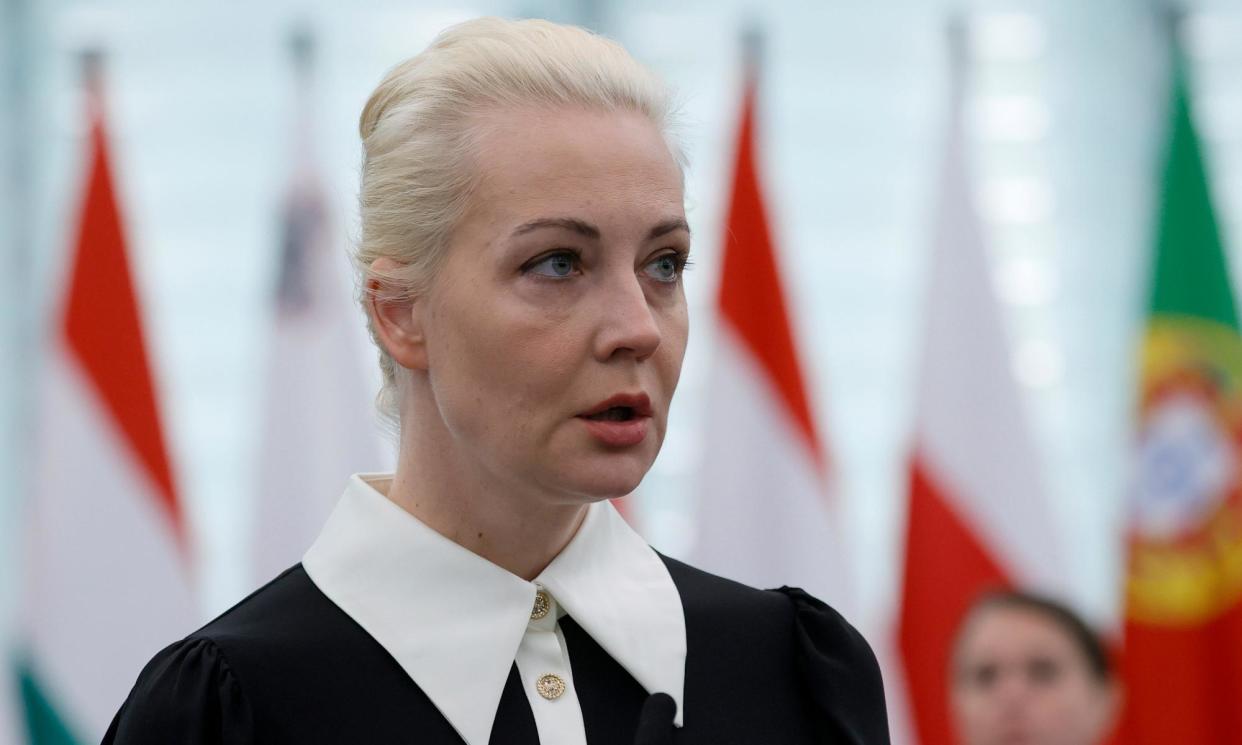 <span>Yulia Navalnaya is hoping to take over her husband’s mantle as leader of the Russian opposition.</span><span>Photograph: Ronald Wittek/EPA</span>