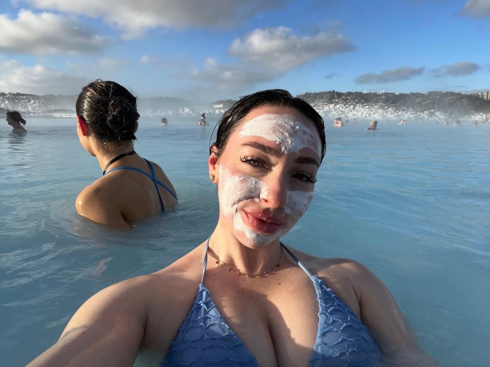 Marissa Carlino at the Blue Lagoon