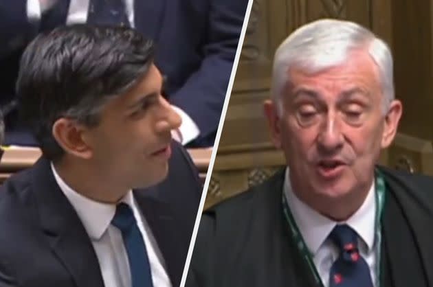 Rishi Sunak was slapped down by Lindsay Hoyle