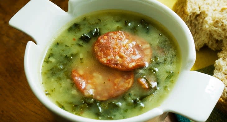 Sausage kale and bean soup
