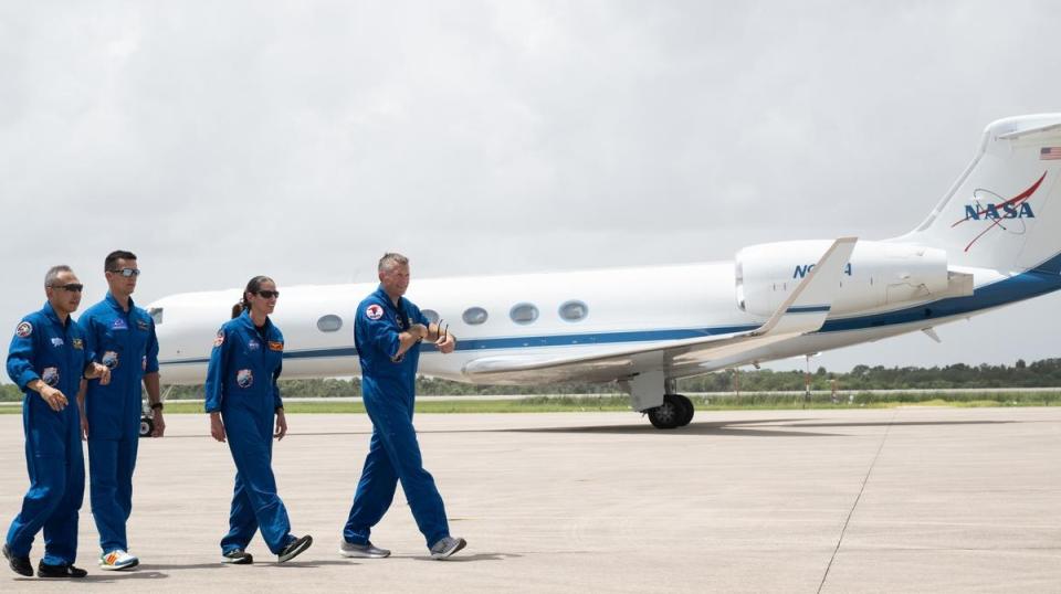 Crew-7 arrival KSC