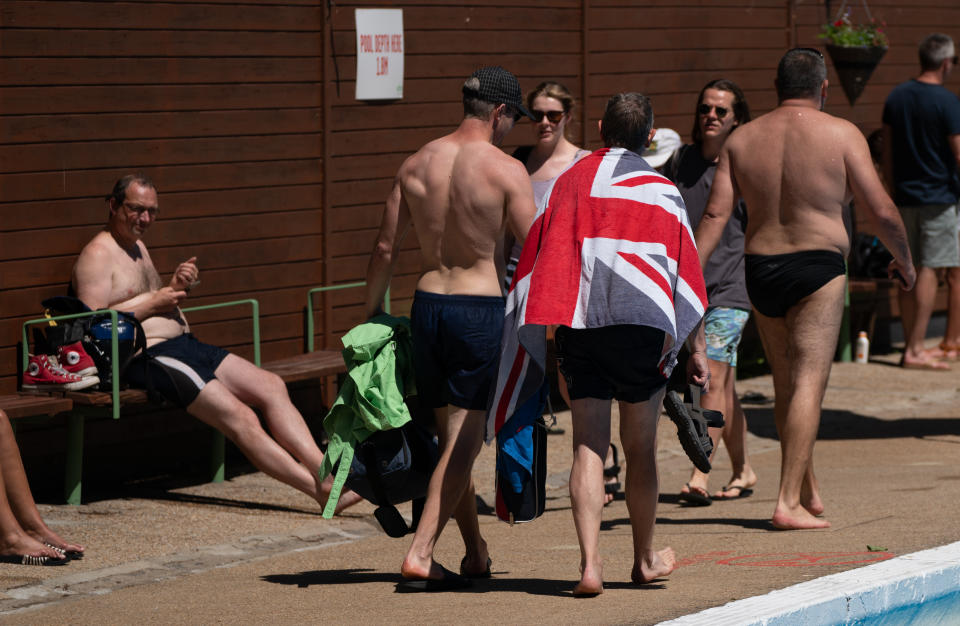 <p>Swimmers enjoy the hot weather at Jesus Green Lido in Cambridge. Wednesday could be the hottest day of the year so far as parts of the UK are set to bask in 30-degree heat. Picture date: Wednesday June 16, 2021.</p>
