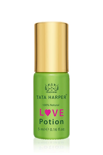A blend of jasmine, orange peel, rose and other potent essentials oils promises to heighten sensuality and stimulate the senses. Tata Harper Love Potion ($40)
