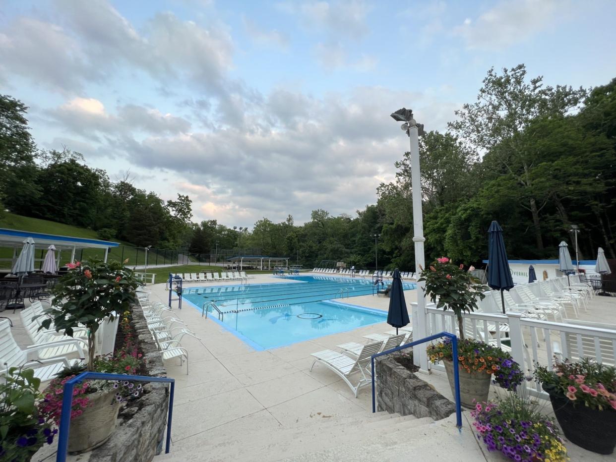 Overhill Swim Club, pictured in 2023, will start filling its pool later in May. Board members are currently in "pre-opening scramble mode," cleaning concrete, staining picnic tables and updating landscaping, board president Kevin Kipp said.