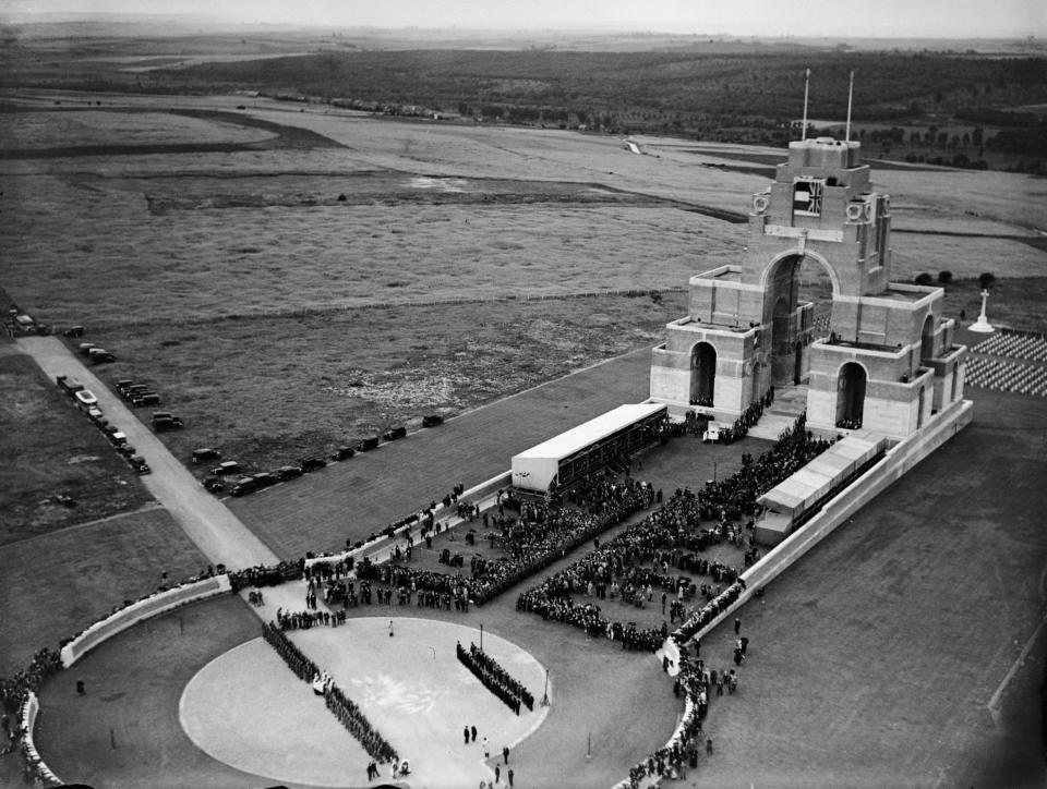 The Thiepval memorial to the British and Commonwealth soldiers who fell at the Somme, but have no known grave, was designed by Sir Edwin Lutyens and dedicated on August 1 1932
