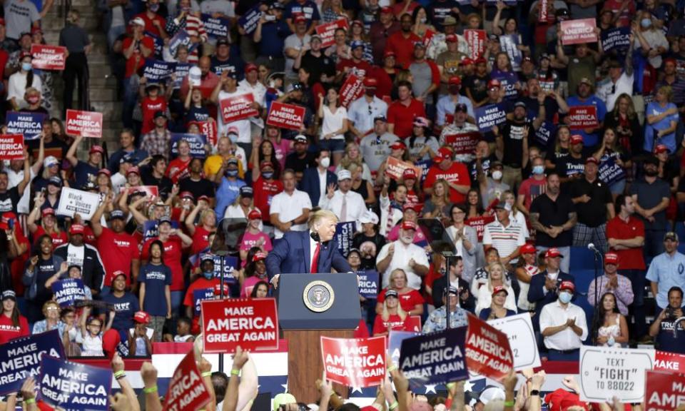 Donald Trump in Tulsa.